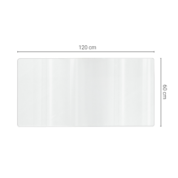 Zacht glas voor het bureau