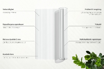 Zacht glas voor het bureau