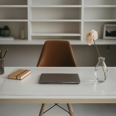 Zacht glas voor het bureau
