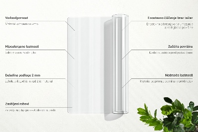 Zacht glas voor het bureau