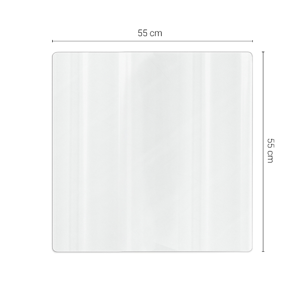Zacht glas voor het bureau