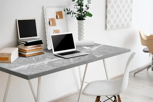 Onderlegger bureau Grijs marmer