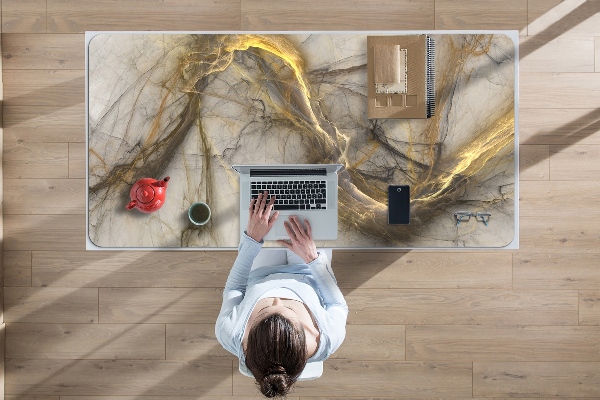 Bureau onderlegger Gouden marmer