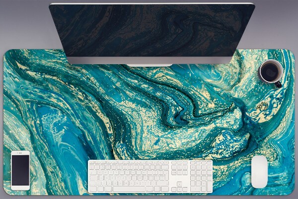 Bureau onderlegger Blauwe abstractie