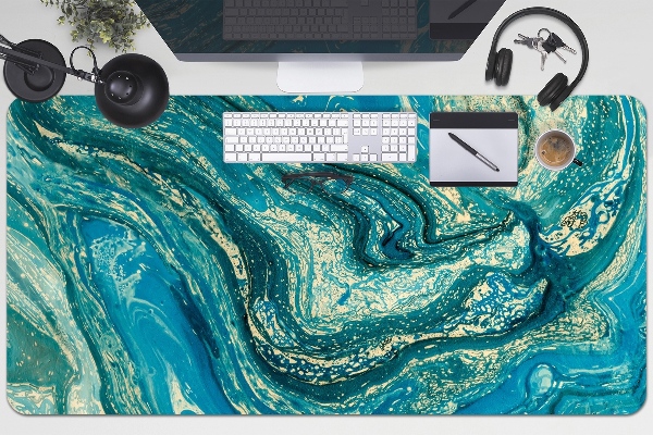 Bureau onderlegger Blauwe abstractie