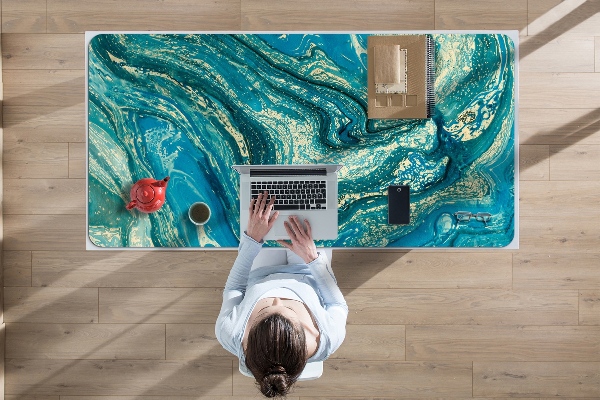 Bureau onderlegger Blauwe abstractie