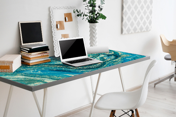Bureau onderlegger Blauwe abstractie