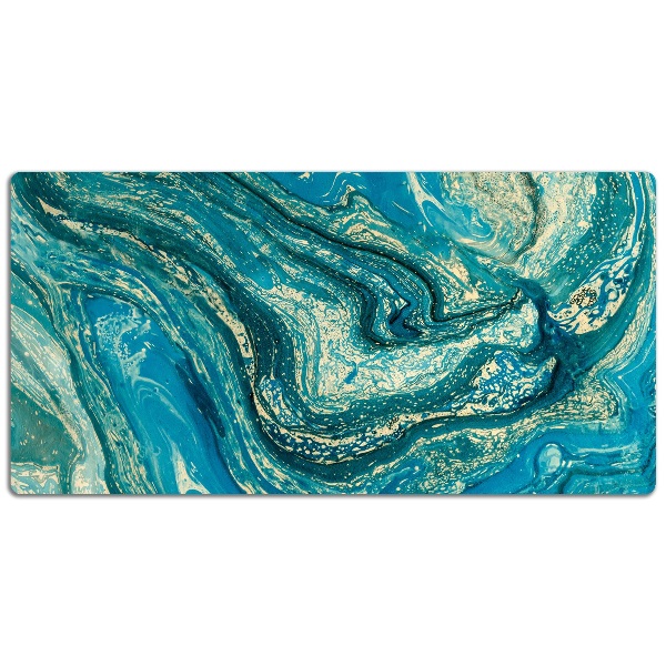 Bureau onderlegger Blauwe abstractie