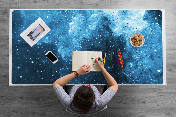 Onderlegger bureau Sky 's nachts