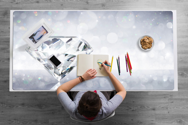 Onderlegger bureau Diamant