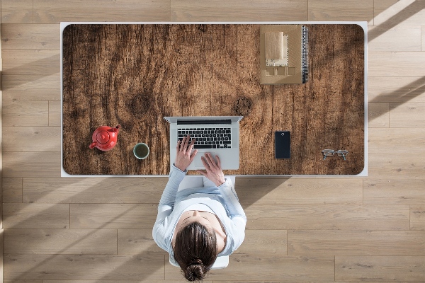 Bureau onderlegger Oud hout
