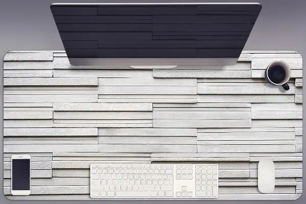 Bureau onderlegger Witte planken