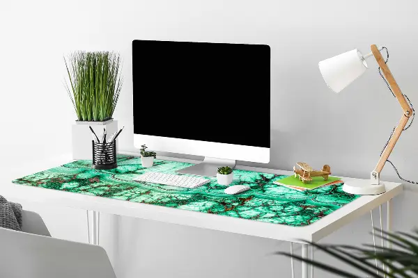 Bureau onderlegger Turquoise marmer