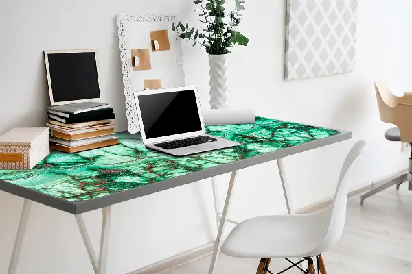 Bureau onderlegger Turquoise marmer