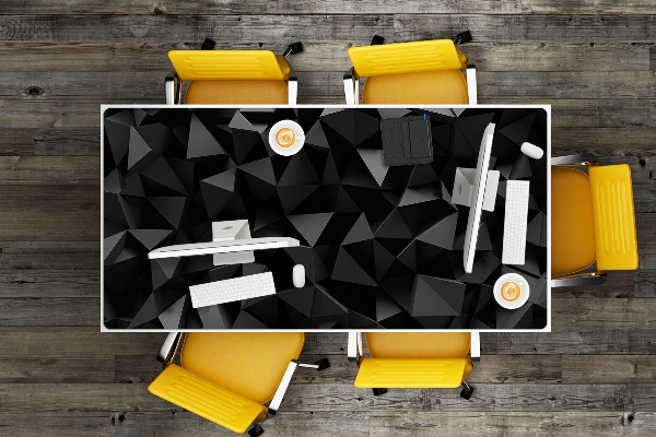 Bureau onderlegger Zwarte abstractie