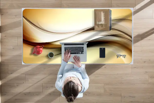Bureau onderlegger Beige abstractie