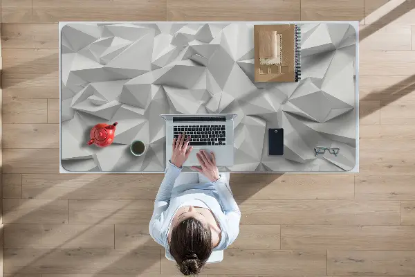 Bureau onderlegger Witte abstractie