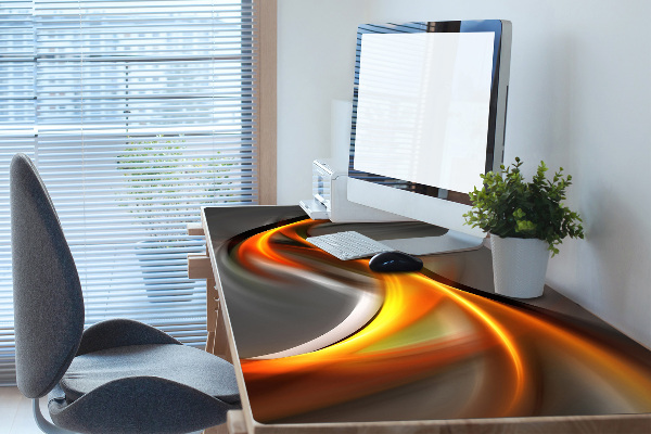 Bureau onderlegger Oranje abstractie