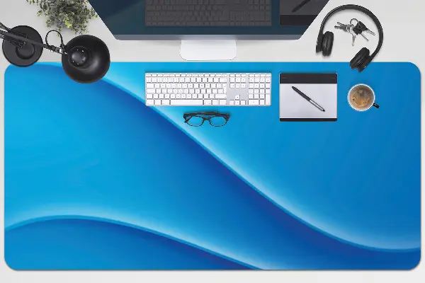 Bureau onderlegger Blauwe abstractie
