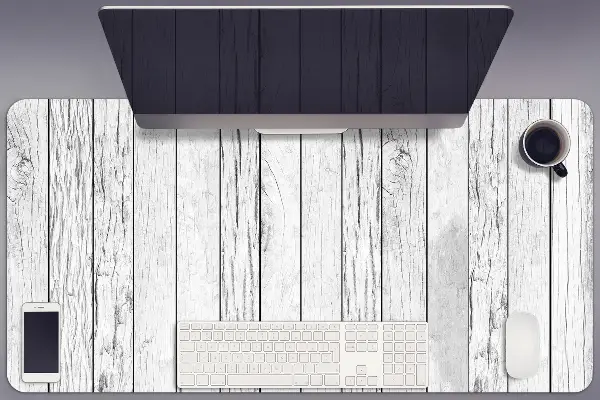 Onderlegger bureau Witte planken