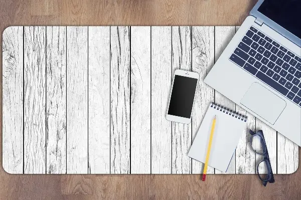 Onderlegger bureau Witte planken