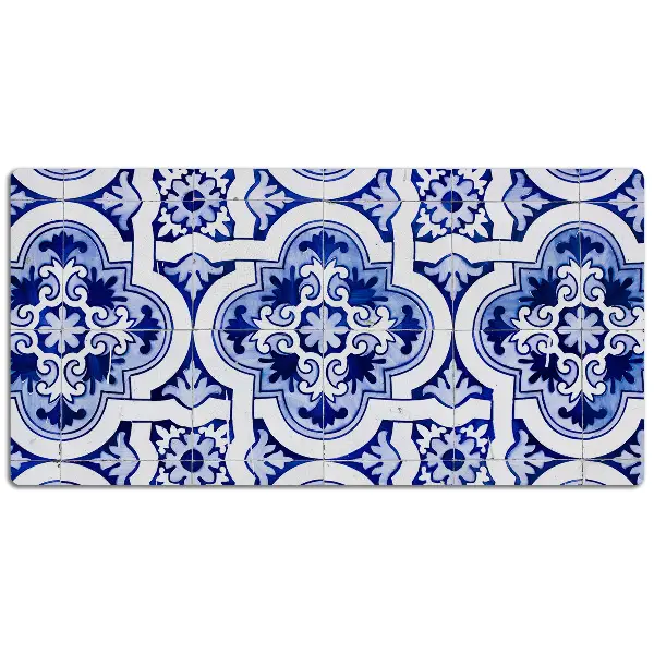 Onderlegger bureau Blauwe tegels
