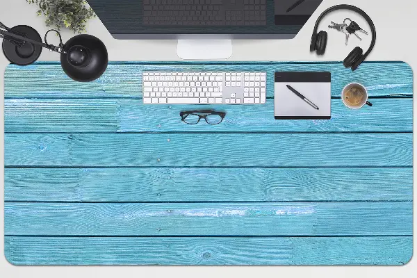 Bureau onderlegger Blauwe planken