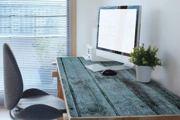 Bureau onderlegger Blauwe planken