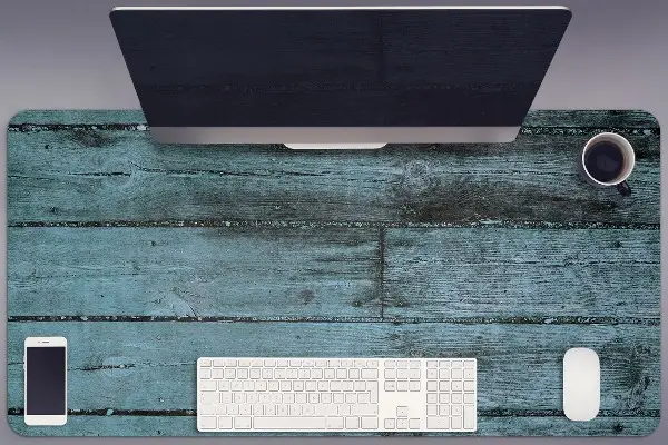 Bureau onderlegger Blauwe planken
