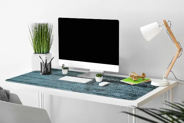 Bureau onderlegger Blauwe planken