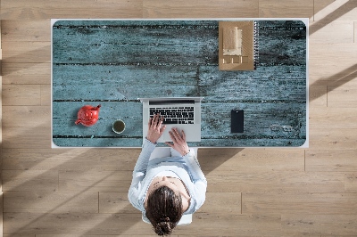 Bureau onderlegger Blauwe planken