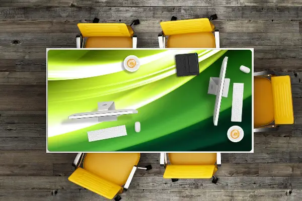 Onderlegger bureau Groene abstractie