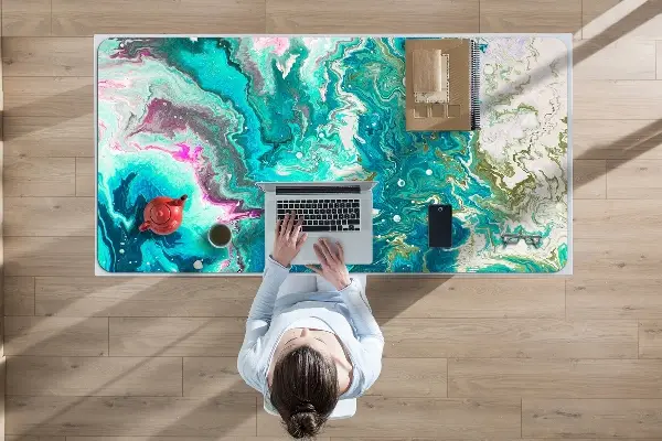 Onderlegger bureau Groene abstractie