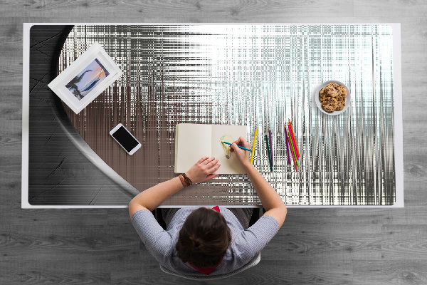 Bureaumat Zilveren abstractie