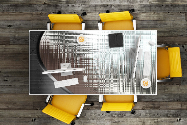 Bureaumat Zilveren abstractie