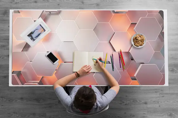 Bureau onderlegger Abstractie van hexes