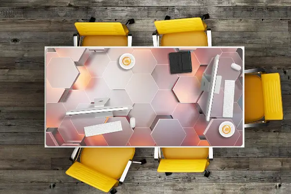 Bureau onderlegger Abstractie van hexes