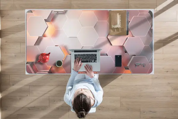 Bureau onderlegger Abstractie van hexes