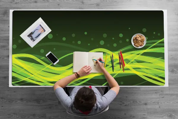Onderlegger bureau Groene strepen