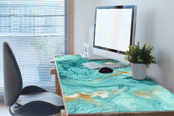 Bureaumat Turquoise marmer