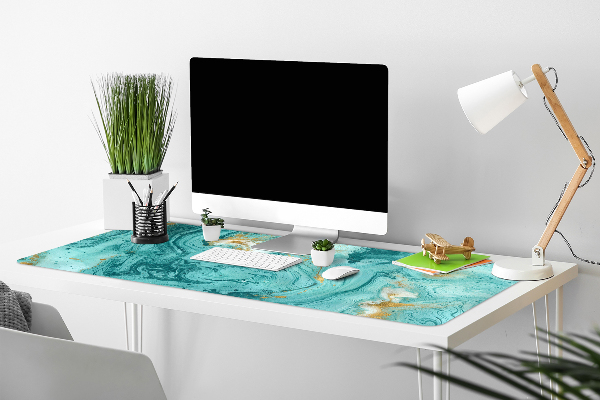 Bureaumat Turquoise marmer