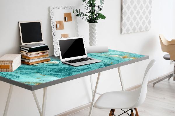 Bureaumat Turquoise marmer