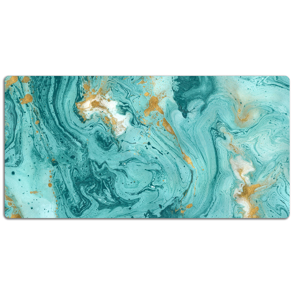 Bureaumat Turquoise marmer