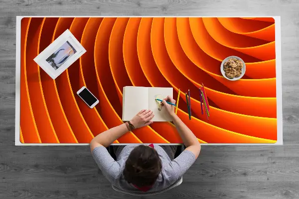 Bureau onderlegger Oranje golven