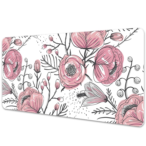 Bureau mat Pastel roses art