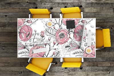 Bureau mat Pastel roses art