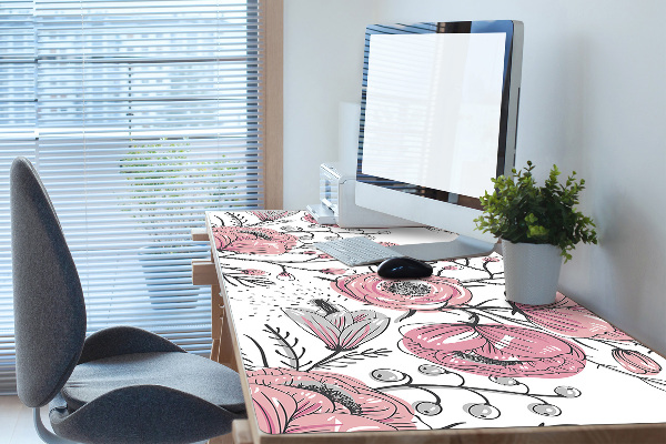 Bureau mat Pastel roses art
