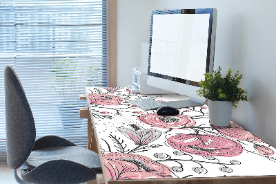 Bureau mat Pastel roses art