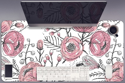 Bureau mat Pastel roses art