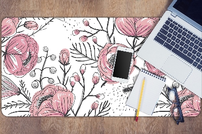 Bureau mat Pastel roses art